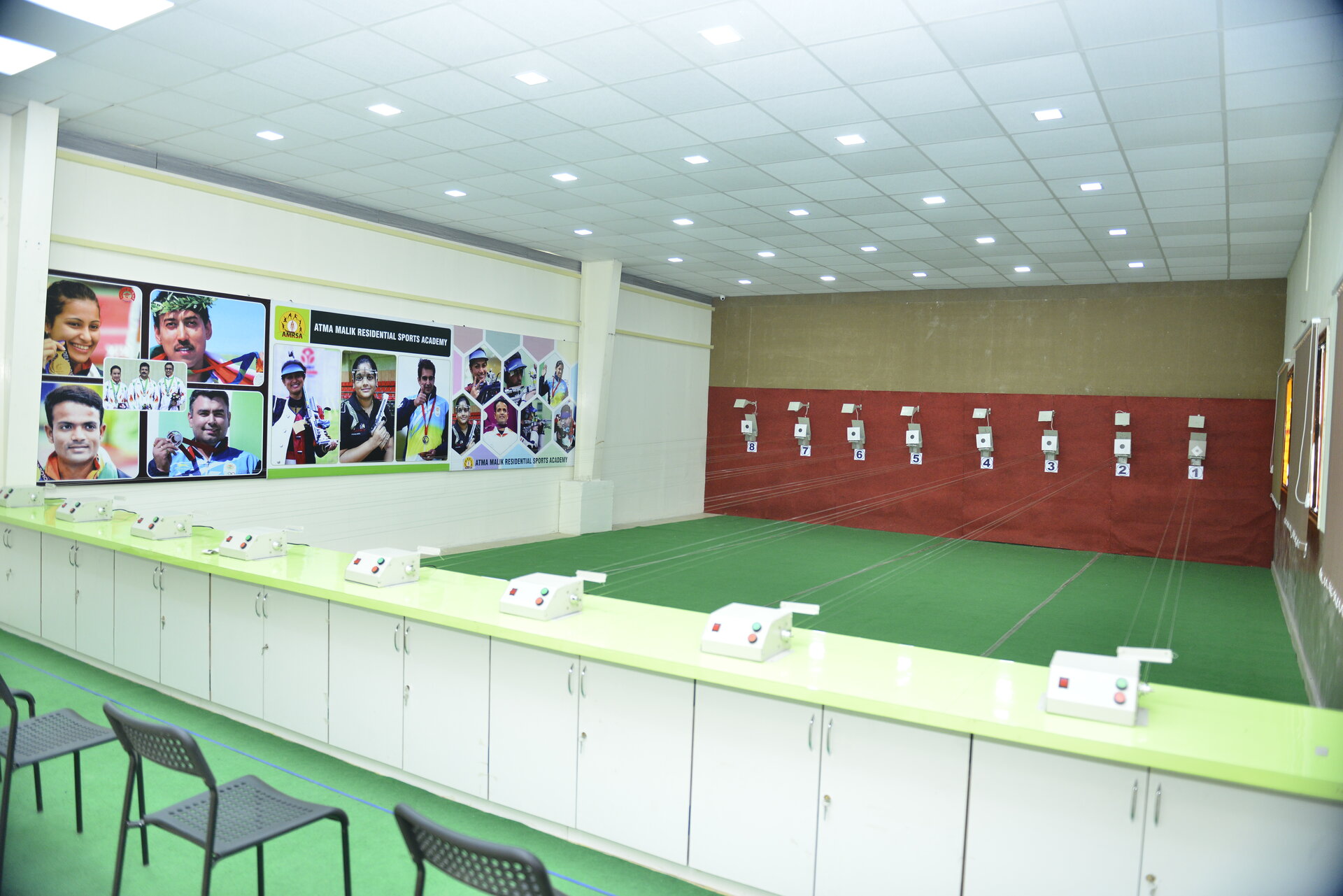 Rifle shooting range at Atma Malik campus